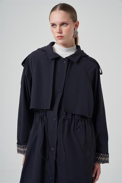 Nuss 6033 Trençkot Kap Lacivert