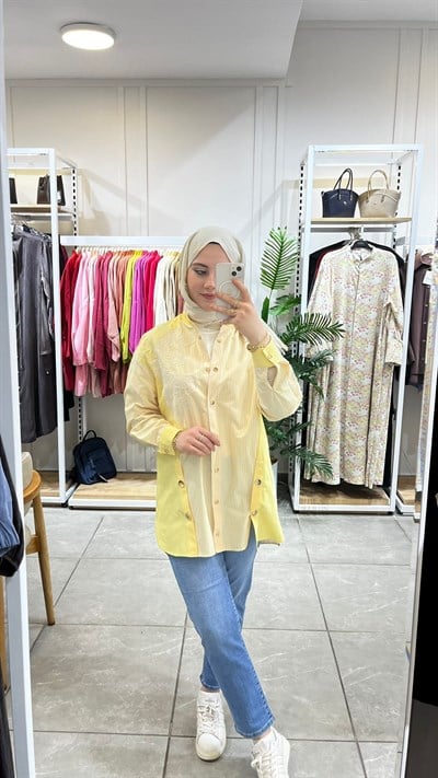 La Carte Mom Jeans Düz Kot Pantolon Orta Mavi-Kim 0291-D