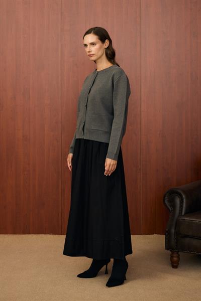 Merwish 1557 Bomber Mini Hırka Antrasit