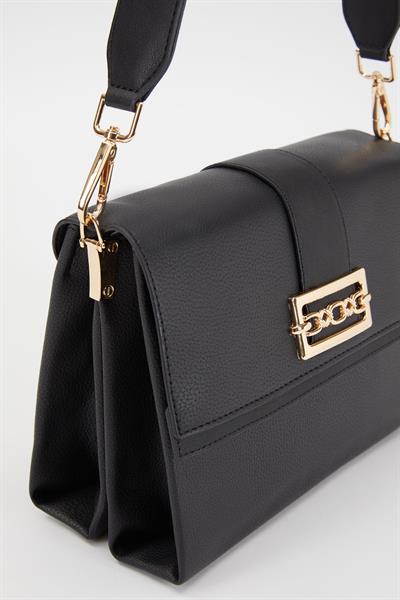Levidor Zincir Toka Detay Omuz Çantası 930219 Siyah