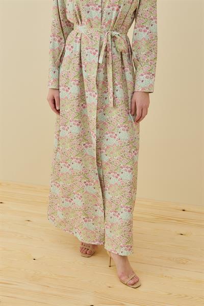 Merwish Çiçekli Yaz Elbise 1776 Pembe