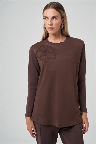 Nuss 3004 Süet Tunik Kahve