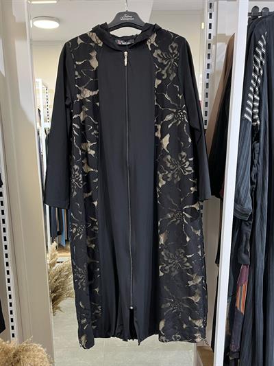 Fatma Danışman Dantel Gornili Yağmurluk Kap Siyah 2707