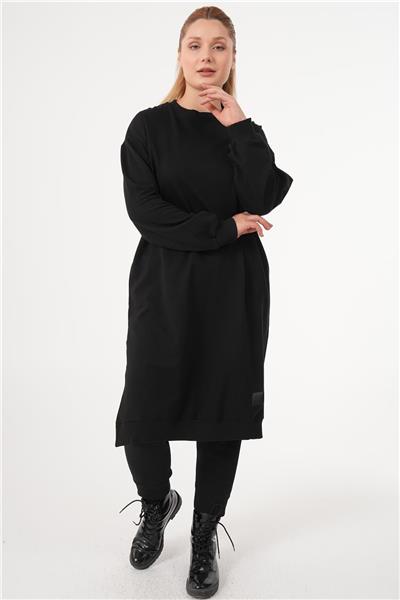 Uzun Kollu Sweat Siyah Levidor