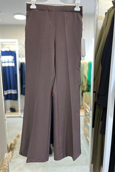 Famelin Hafif İspanyol Paça Pantolon 1592 Kahverengi