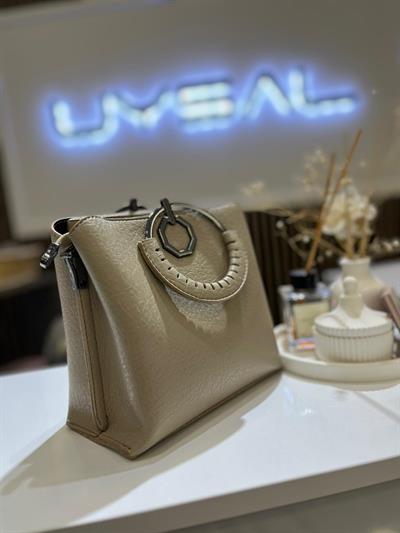 Nas Kadın Çapraz Çanta Şık Zincirli Şık Çanta Kum Victoria 973