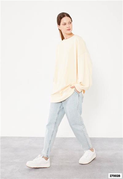 Düz Sweat Krem Levidor