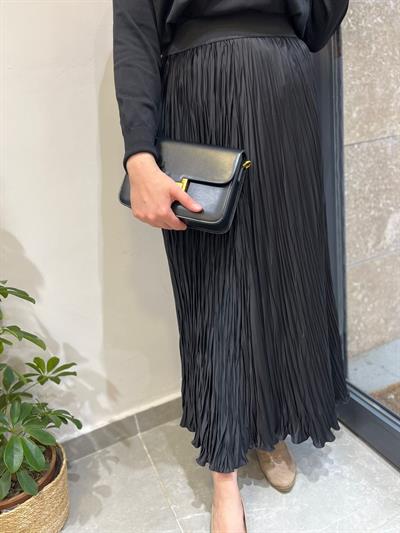 Yusuf Özdemir Desenli Etek Siyah 1504