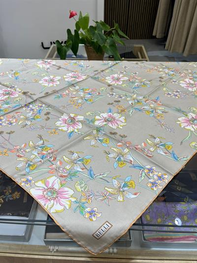 Belli Saf İpek Eşarp 4210D (T)-07 VİZON