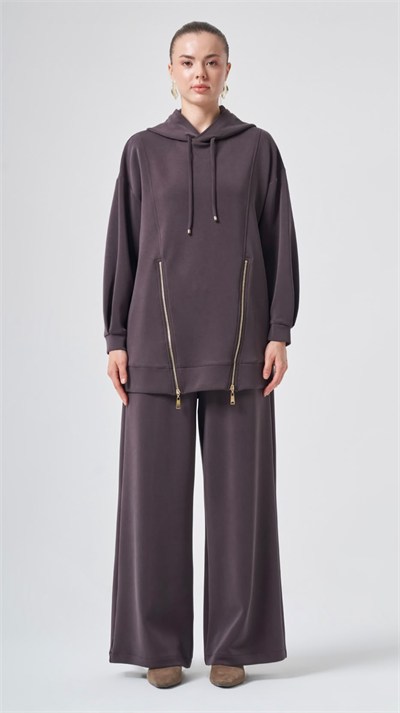 Nuss 1072 Pantolonlu Takım Kahve