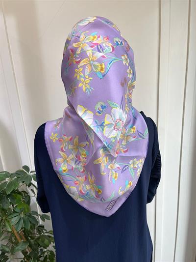 Belli Saf İpek Eşarp 4210D (T)-50 LİLA