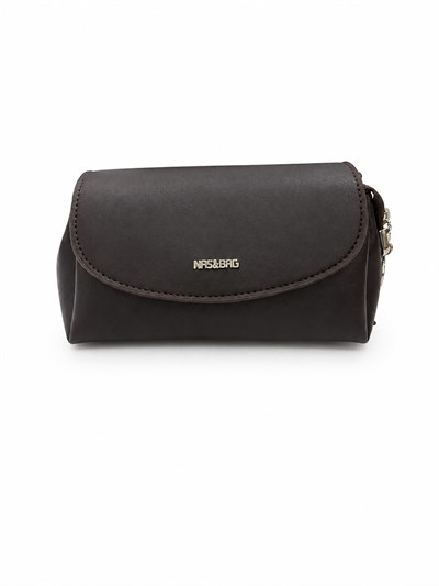 Nas Bag Mini Kapaklı El ve Çaraz Çanta Kahve 1553