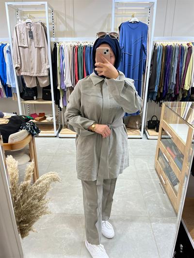 Nuss Pantolonlu Takım Gri 1050