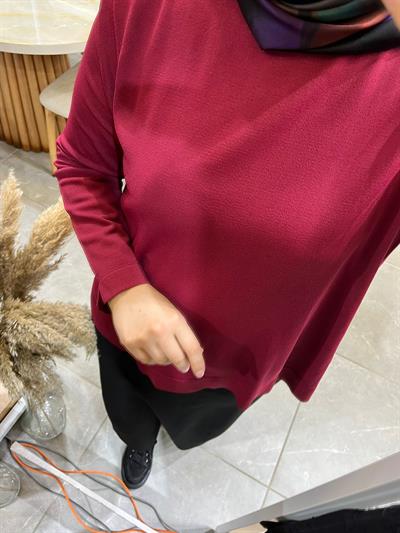 Nuss 902 Basic Merserize Tunik Vişne