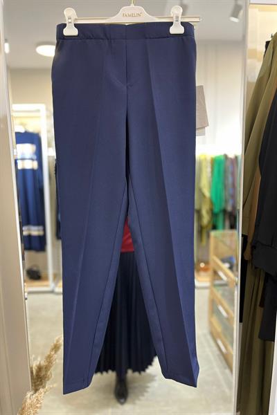 Famelin Beli Lastikli Dar Paça Pantolon 1578 Lacivert