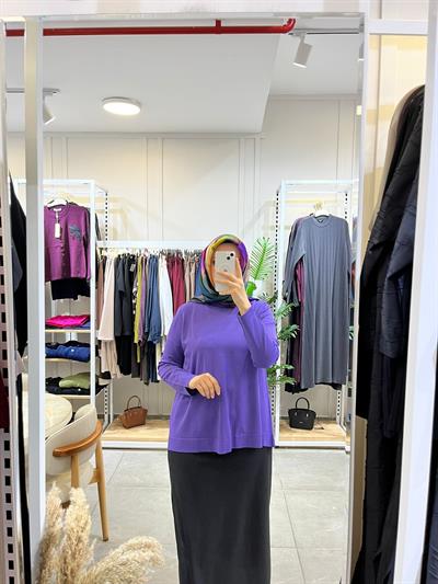 Nuss 902 Basic Merserize Tunik Lila