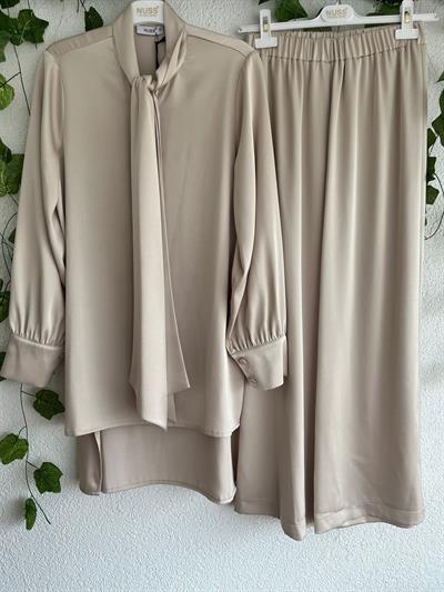 Nuss İpek Krep İkili Takım 1006 Kum