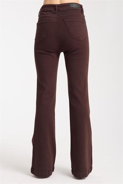 La Carte 4000 Kadın İspanyol Paça Pantolon Kahve