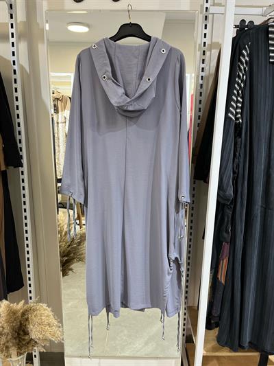 Fatma Danışman Kapşonlu Kap Gri 2046