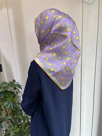 Belli Saf İpek Eşarp 4212D (T)-55 LİLA