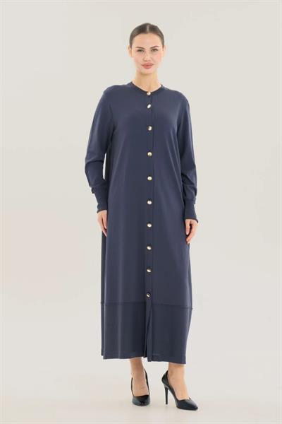 Missa Rayon Soğuk İp Balon Hırka Lacivert