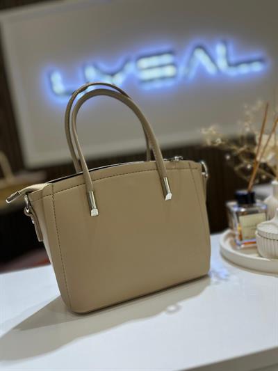 Nas Kadın Mini El ve Çapraz Çanta Krem Kum Kımera 1390