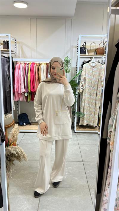 Nuss 1077 Fermuar Detaylı Takım Taş