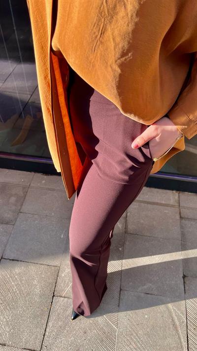 Yusuf Özdemir 1483 İspanyol Paça Pantolon Kahve