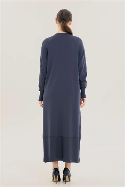 Missa Rayon Soğuk İp Balon Hırka Lacivert