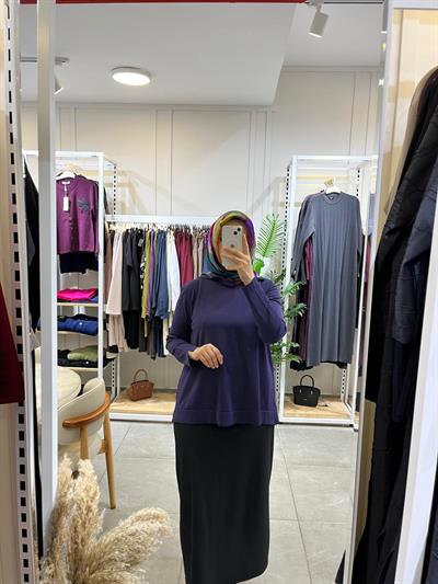 Nuss 902 Basic Merserize Tunik Mor