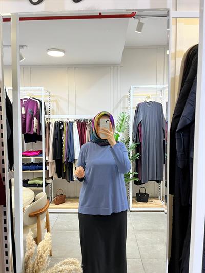 Nuss 902 Basic Merserize Tunik İndigo