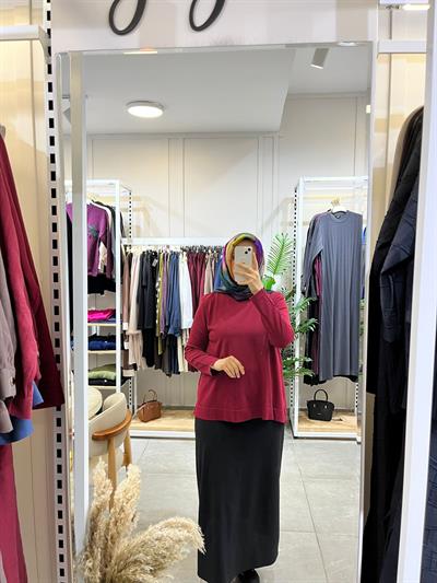 Nuss 902 Basic Merserize Tunik Vişne