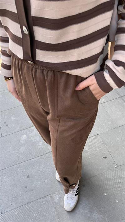 Yusuf Özdemir Beli Lastikli Açık Kahve 1580