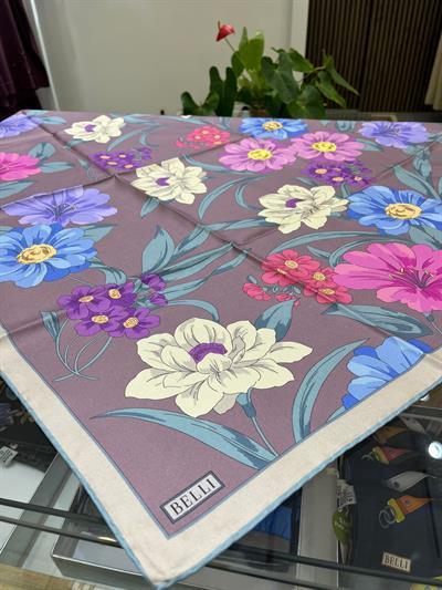 Belli Saf İpek Eşarp 4219D (T)-56 LİLA