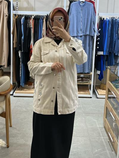 Nuss Kot Ceket Ekru 6044