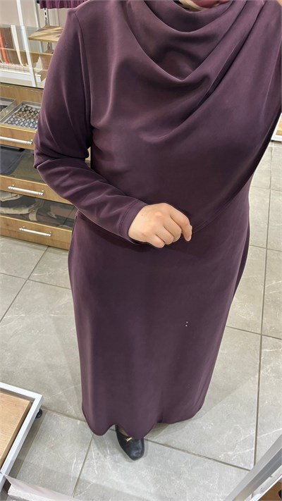 Nuss Drapeli Balıkçı Yaka Elbise Ns-27K2044 Bordo