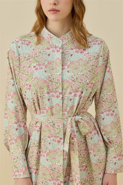 Merwish Çiçekli Yaz Elbise 1776 Pembe