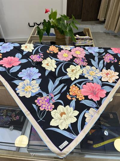 Belli Saf İpek Eşarp 4219D (T)-33 SİYAH