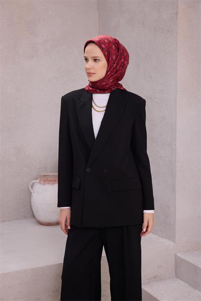 Belli Saf İpek Eşarp 42204(T) 55 Bordo