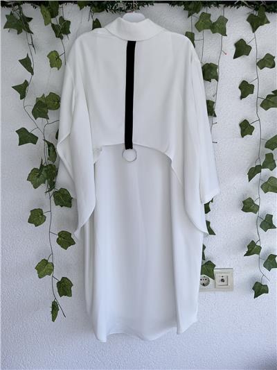 Nuss Tül Ve Fermuar Detaylı Kap Ceket 6004 Ekru