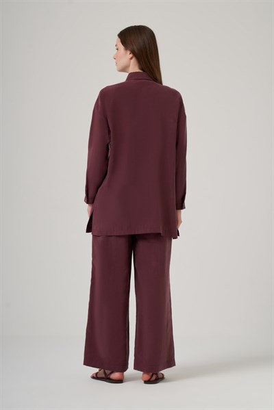 Nuss 26Y1052 Pantolonlu Takım Mürdüm