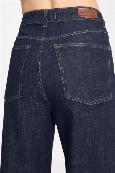 La Carte 8000 Kadın Bol Paça Dökme Taş Jean Mavi