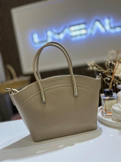 Nas Kadın Mini Sepet Çanta El ve Çapraz Çanta Kum Lopez 1375 ( 20x18cm)