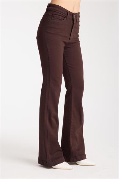 La Carte 4000 Kadın İspanyol Paça Pantolon Kahve