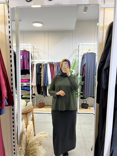 Nuss 902 Basic Merserize Tunik Haki