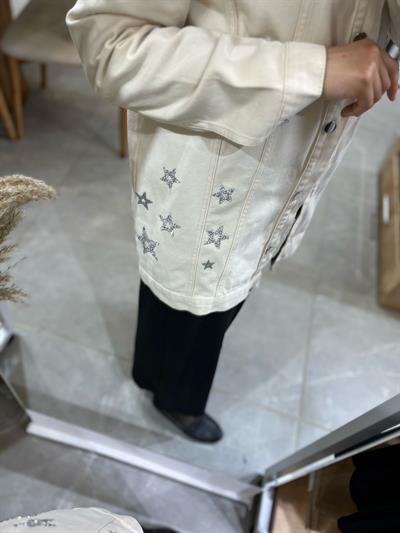 Nuss Kot Ceket Ekru 6044