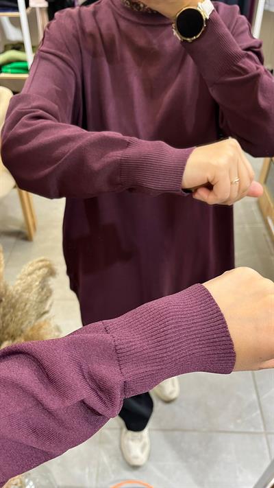 Nuss Oval Kesim Tunik 1200 Bordo