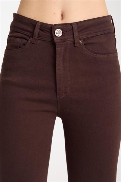 La Carte 4000 Kadın İspanyol Paça Pantolon Kahve