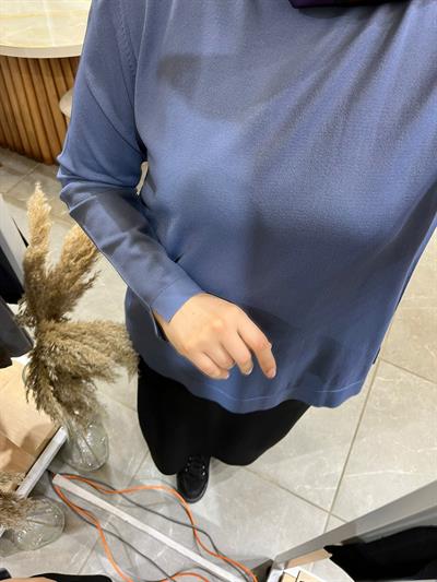 Nuss 902 Basic Merserize Tunik İndigo