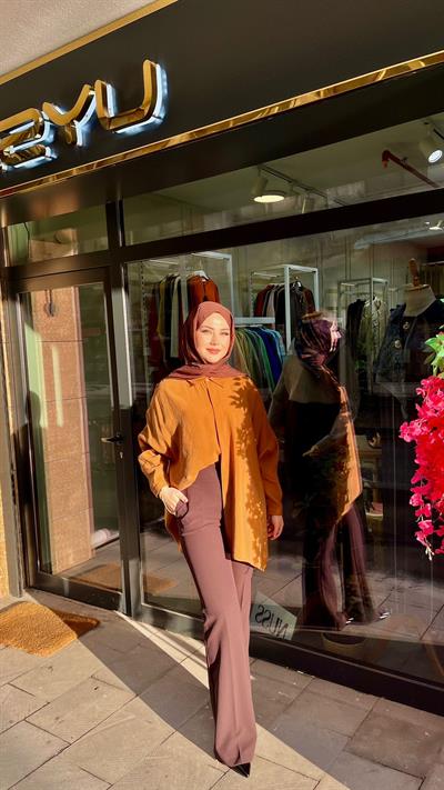 Yusuf Özdemir 1483 İspanyol Paça Pantolon Kahve